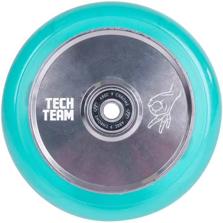 Реальное фото Колесо для самоката TechTeam X-Treme 110*24мм TH transparent sea blue от магазина СпортСЕ