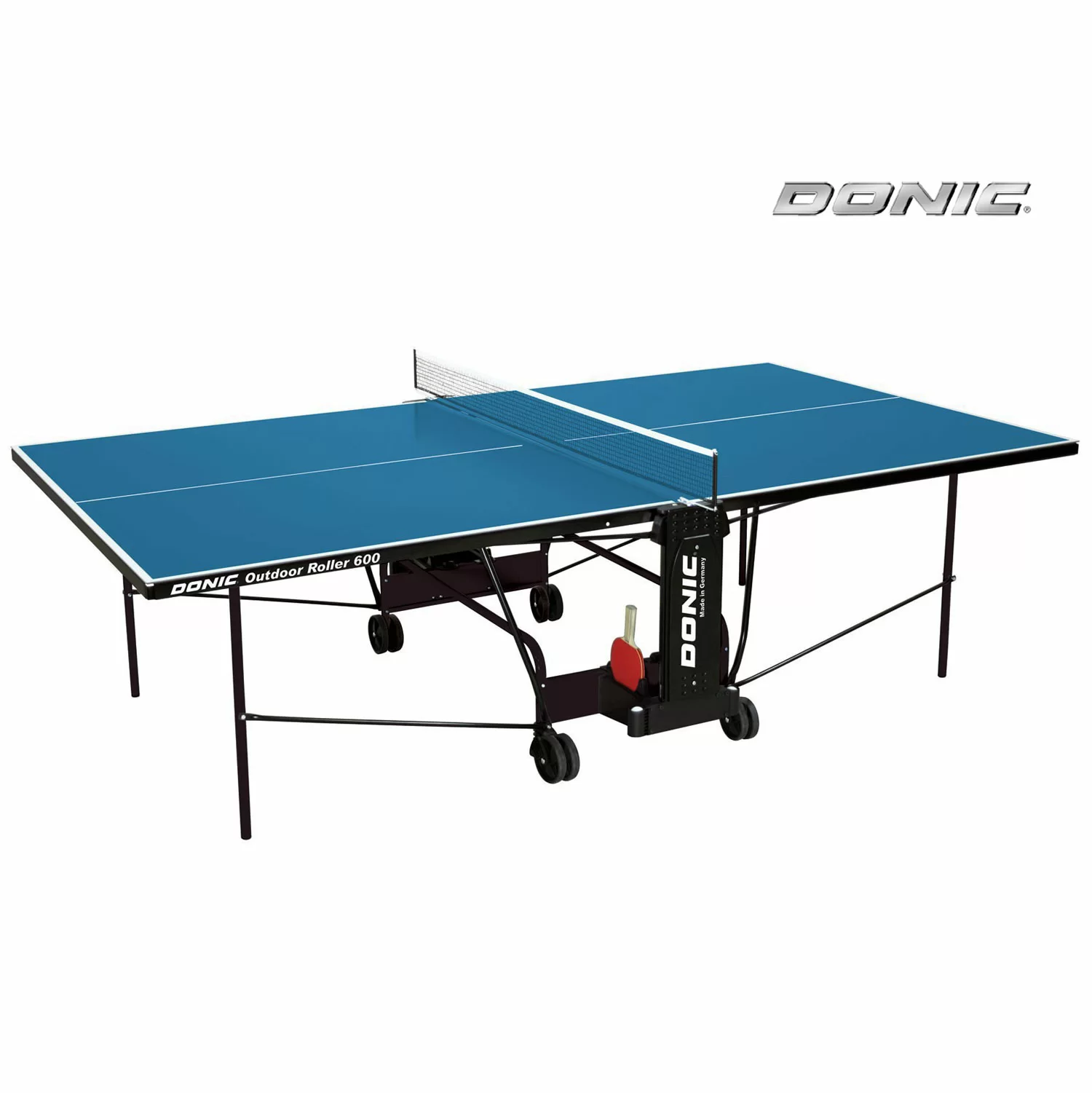 Реальное фото Теннисный стол DONIC OUTDOOR ROLLER 600 синий 230293-B от магазина СпортСЕ