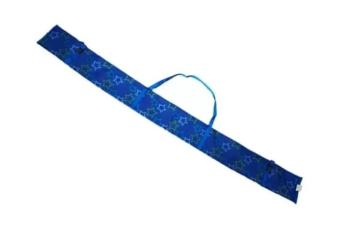 Реальное фото Чехол лыжный Gekars (для 1 пары) с замком принт цветные звезды на синем от магазина СпортСЕ