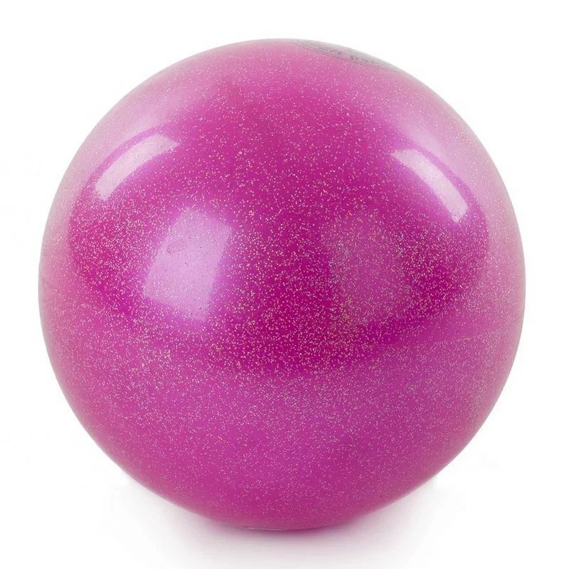Реальное фото Мяч для художественной гимнастики 15 см Нужный спорт FIG Металлик  розовый AB2803 от магазина СпортСЕ