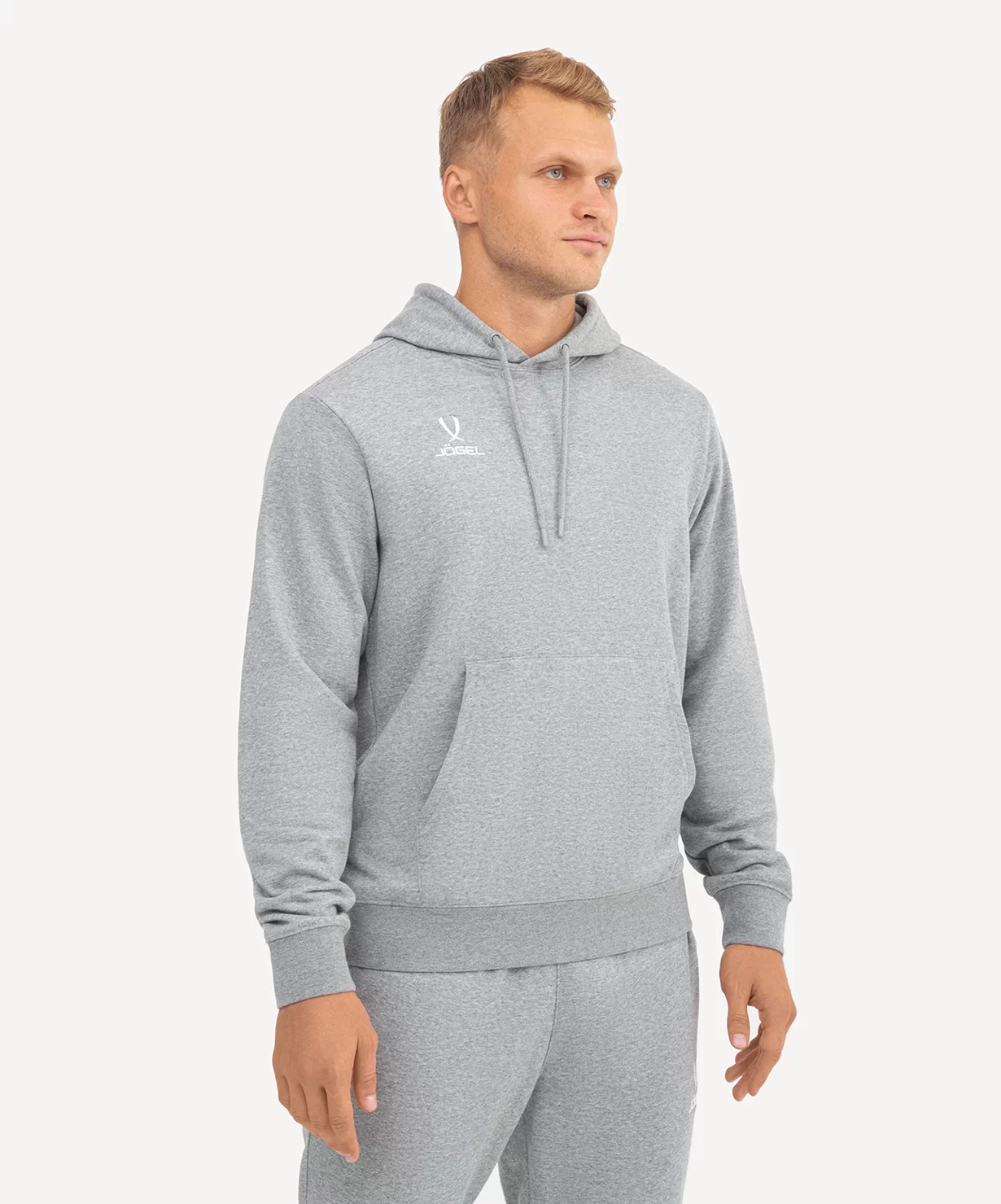 Реальное фото Худи ESSENTIAL Cotton Hoodie, серый от магазина СпортСЕ