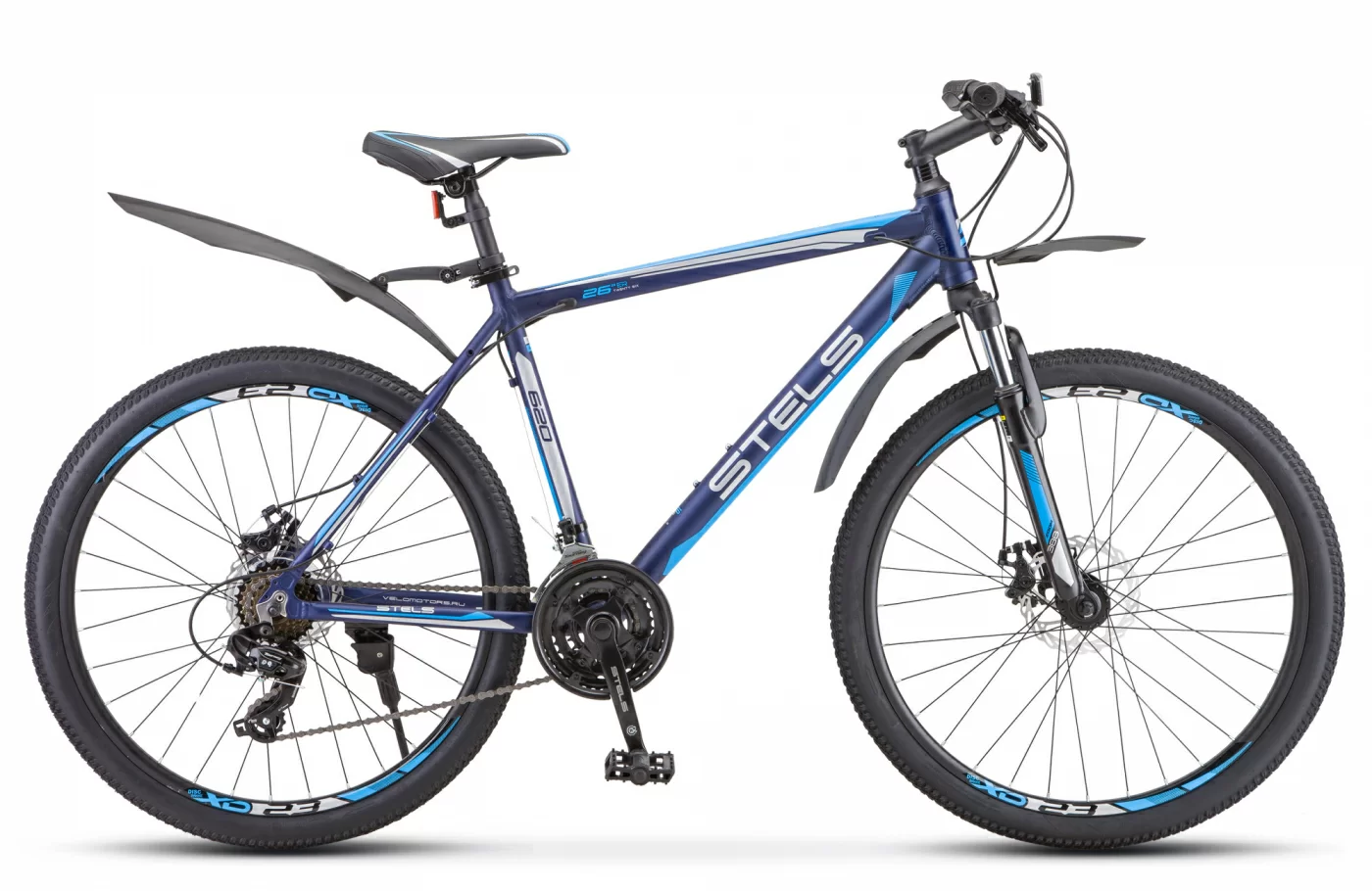 Реальное фото Велосипед Stels Navigator-620 MD 26" (2021) темно-синий V010 от магазина СпортСЕ