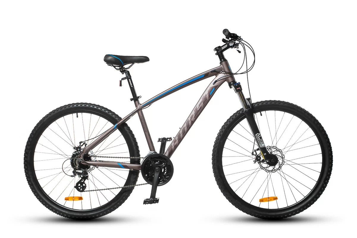 Реальное фото Велосипед HORST Messer 2021 Коричнево-синий от магазина СпортСЕ