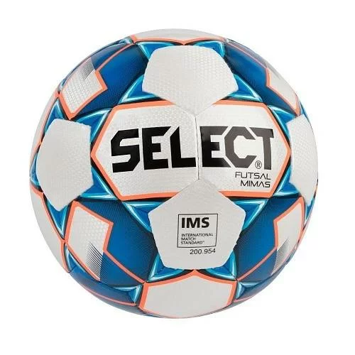 Реальное фото Мяч футзальный Select Futsal Mimas №4 IMS 32 п. гл. ПУ руч.сш.  бел-гол-оранж 852608-003 от магазина СпортСЕ
