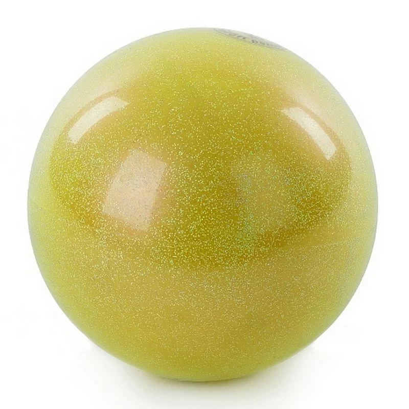 Реальное фото Мяч для художественной гимнастики 15 см Нужный спорт FIG Металлик желтый AB2803 от магазина СпортСЕ