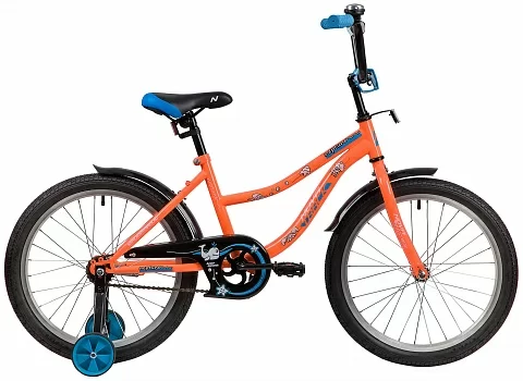 Реальное фото Велосипед NOVATRACK 20" NEPTUNE оранжевый, тормоз нож, крылья корот, защита А-тип от магазина СпортСЕ