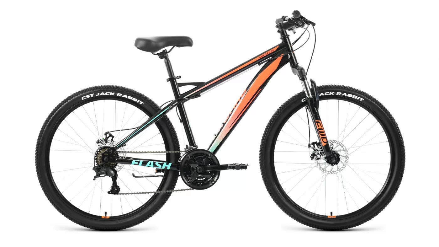 Реальное фото Велосипед Forward Flash 26 2.2 D (2022) черный/оранжевый от магазина СпортСЕ