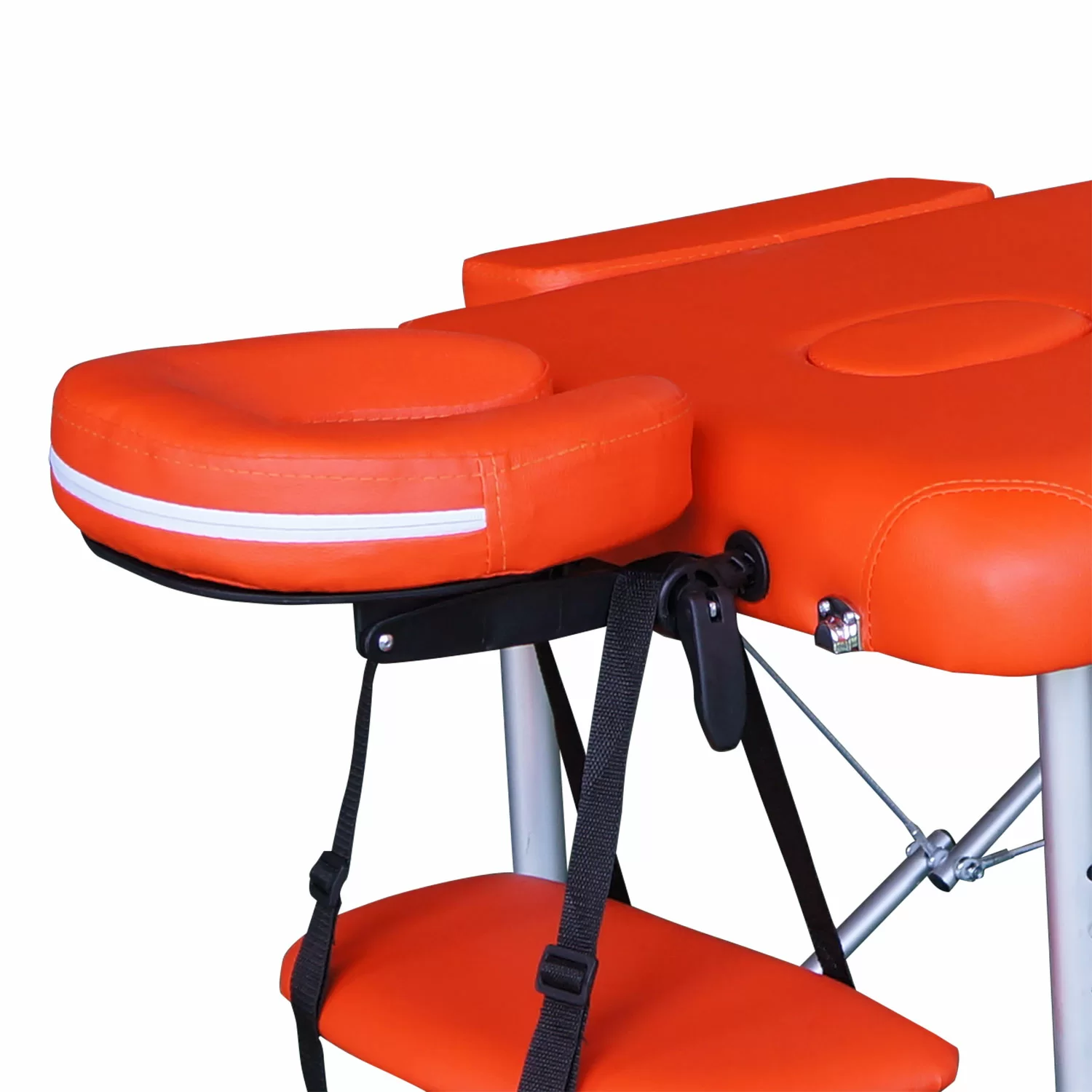 Реальное фото Массажный стол DFC NIRVANA, Elegant, 186х60х4 см, алюм. ножки, цвет оранжевый (Orange) TS2010_Or от магазина СпортСЕ