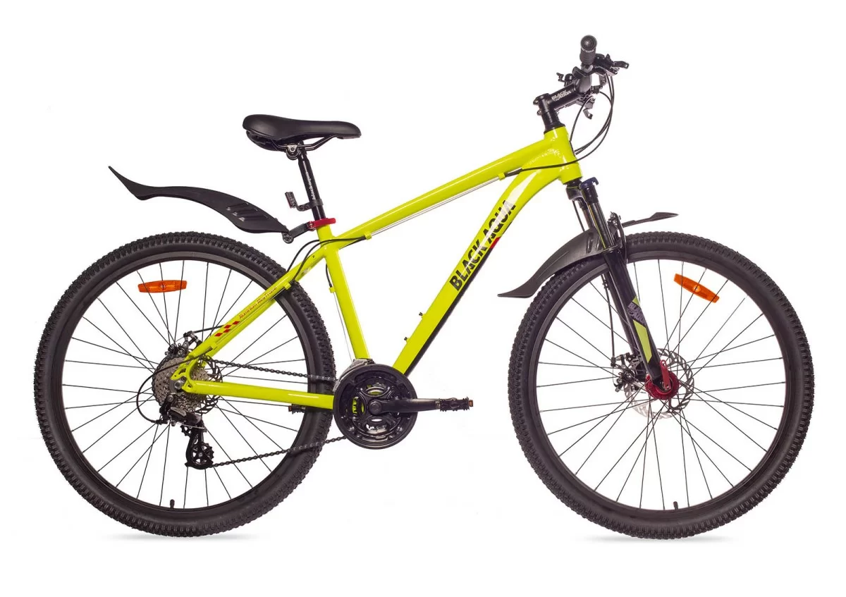 Реальное фото Велосипед Black Aqua Cross 2791MD matt 27.5" (РФ) лимонный GL-403DTR от магазина СпортСЕ
