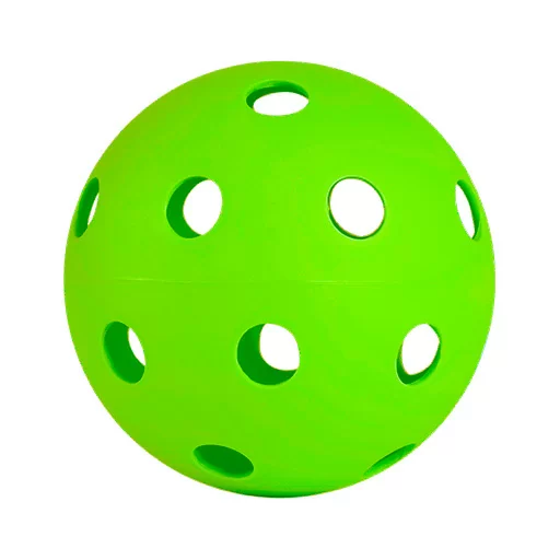 Реальное фото Мяч для флорбола Well Hockey green 2416 от магазина СпортСЕ