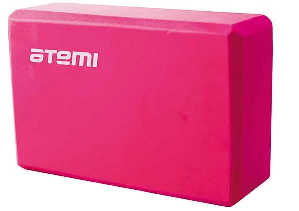 Реальное фото Блок для йоги Atemi AYB01P 225х145х75 розовый от магазина СпортСЕ
