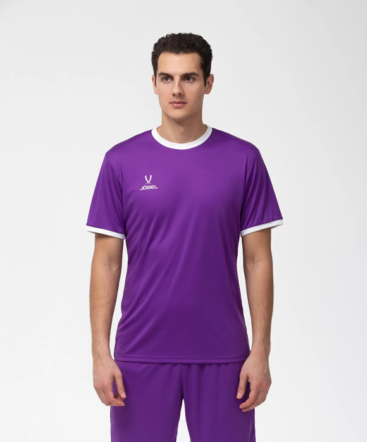 Реальное фото Футболка футбольная CAMP Origin, фиолетовый/белый от магазина СпортСЕ