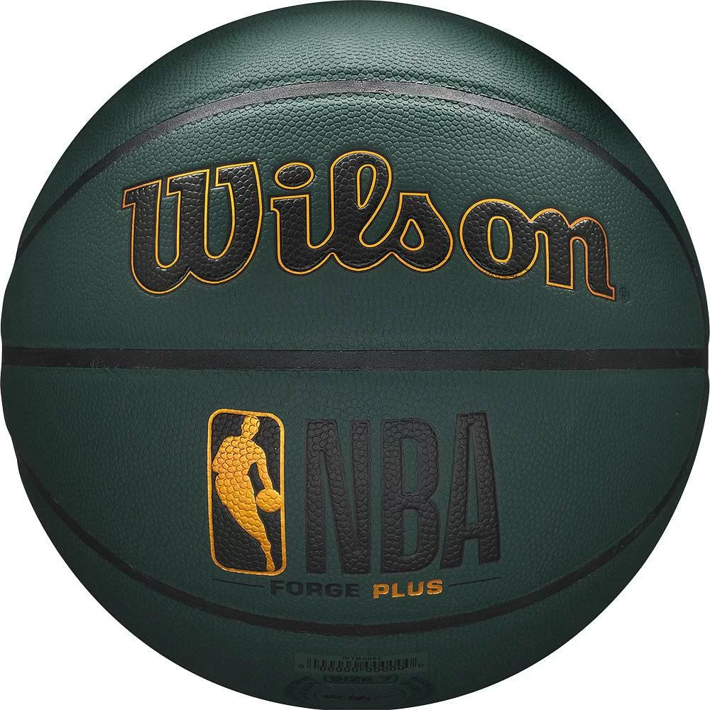 Реальное фото Мяч баскетбольный Wilson NBA Forge Plus  №7 зеленый WTB8103XB07 от магазина СпортСЕ