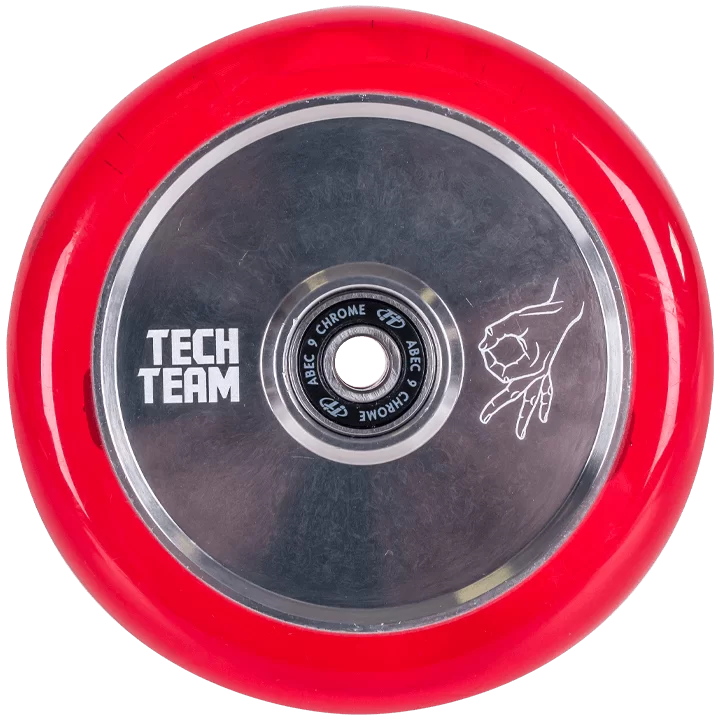 Реальное фото Колесо для самоката TechTeam X-Treme 110*24 мм Drop red от магазина СпортСЕ