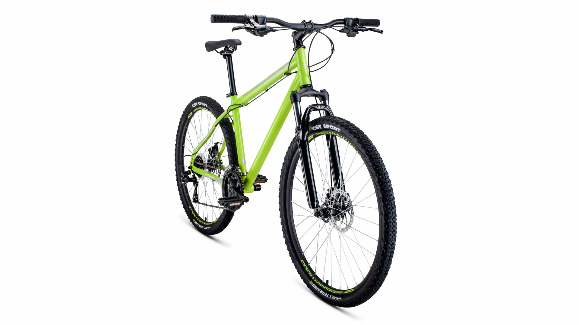 Реальное фото Велосипед Forward Sporting 27,5 2.2 disc (2021) ярко-зеленый/серый RBKW1M17G023 от магазина СпортСЕ