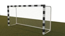 Ворота гандбол - минифутбол 3x2x1 алюминиевый профиль 80х80 свободностоящие (ЧЕРНЫЙ)