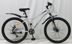 Велосипед 26" AVENGER A261D, серебристый/черный (2024)