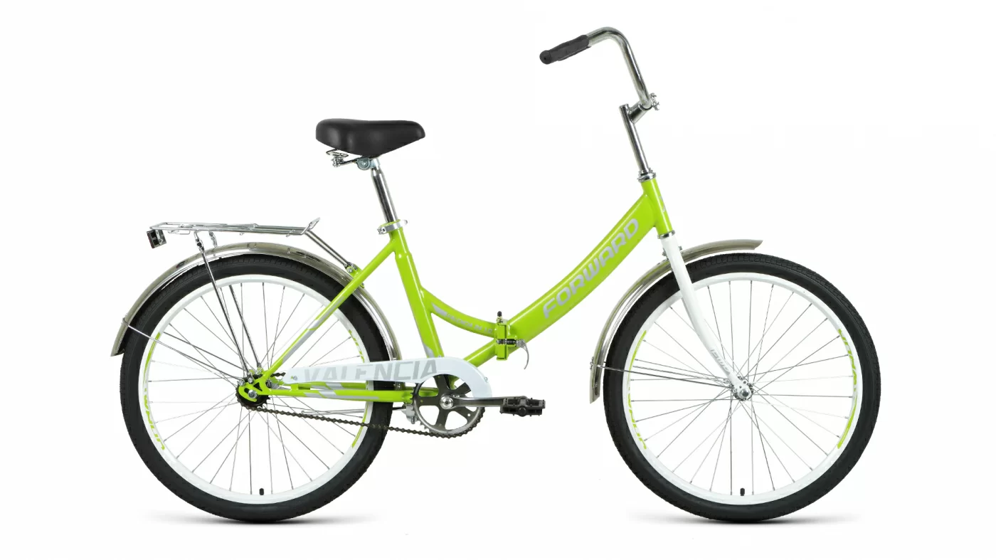 Реальное фото Велосипед Forward Valencia 24 1.0 (2021) зеленый/серый RBKW1YF41007 от магазина СпортСЕ
