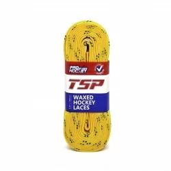 Шнурки хоккейные 244см с пропиткой TSP Hockey Laces Waxed yellow 2156