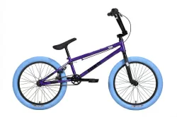 Велосипед Stark Madness BMX 4 (2024) серо-фиолетовый/черный/синий