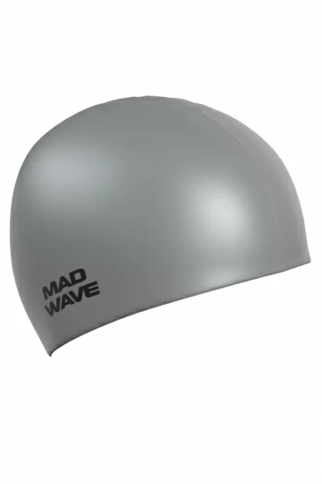 Реальное фото Шапочка для плавания Mad Wave Intensiv Big grey M0531 12 2 17W от магазина СпортСЕ