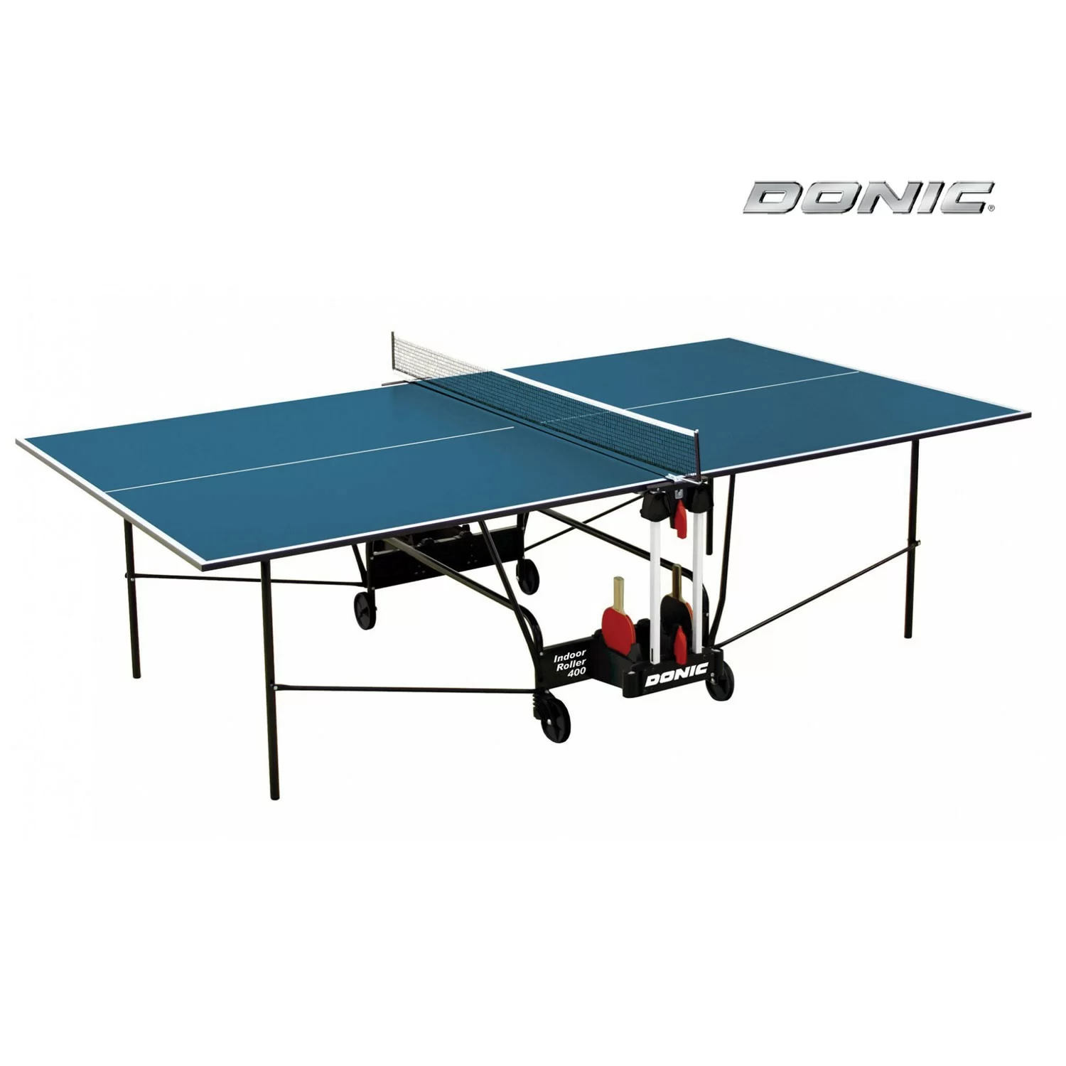 Реальное фото Теннисный стол DONIC INDOOR ROLLER 400 BLUE 230284-B от магазина СпортСЕ