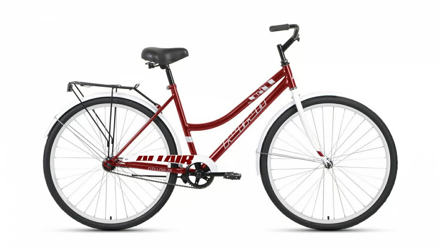 Реальное фото Велосипед Altair City low 28 (2022) темно-красный/белый RBK22AL28022 от магазина СпортСЕ