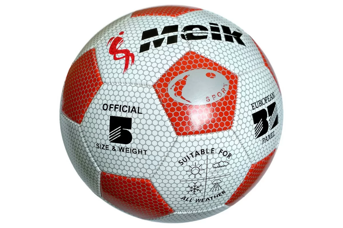 Реальное фото Мяч футбольный Meik-3009 R18022-2-слоя PVC 1.6 300 гр 10014355 от магазина СпортСЕ