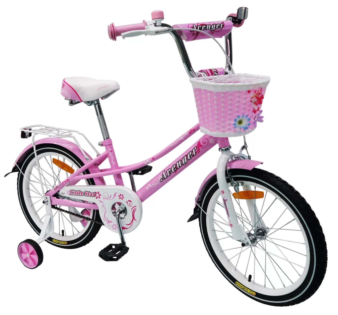 Реальное фото Велосипед 18" AVENGER LITTLE STAR, розовый/белый от магазина СпортСЕ