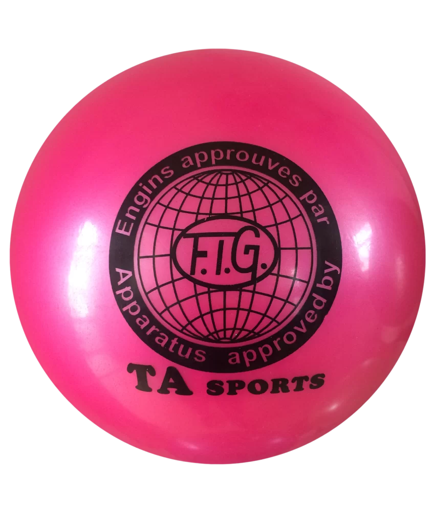 Реальное фото Мяч для художественной гимнастики 15 см 400 г розовый I-1 от магазина СпортСЕ