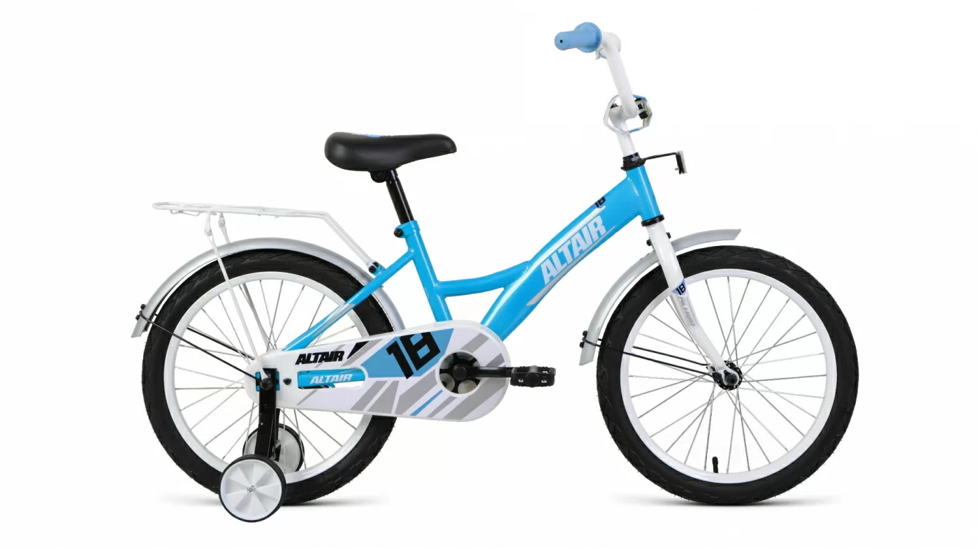 Реальное фото Велосипед Altair Kids 18 (2020-2021) бирюзовый/белый 1BKT1K1D1007 от магазина СпортСЕ