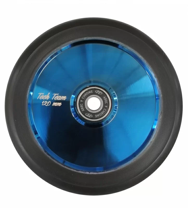 Реальное фото Колесо для самоката TechTeam X-Treme 120*24 мм Hollow core blue Chrome от магазина СпортСЕ