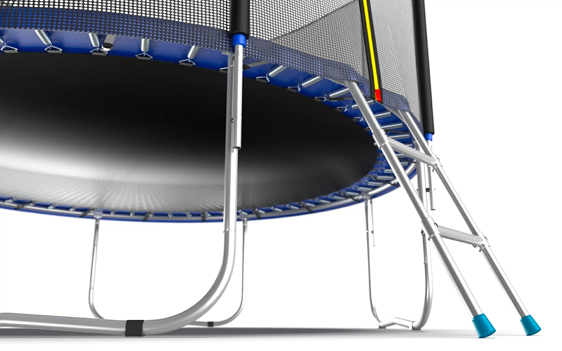 Реальное фото EVO JUMP External 8ft (Blue) Батут с внешней сеткой и лестницей, диаметр 8ft (синий) от магазина СпортСЕ