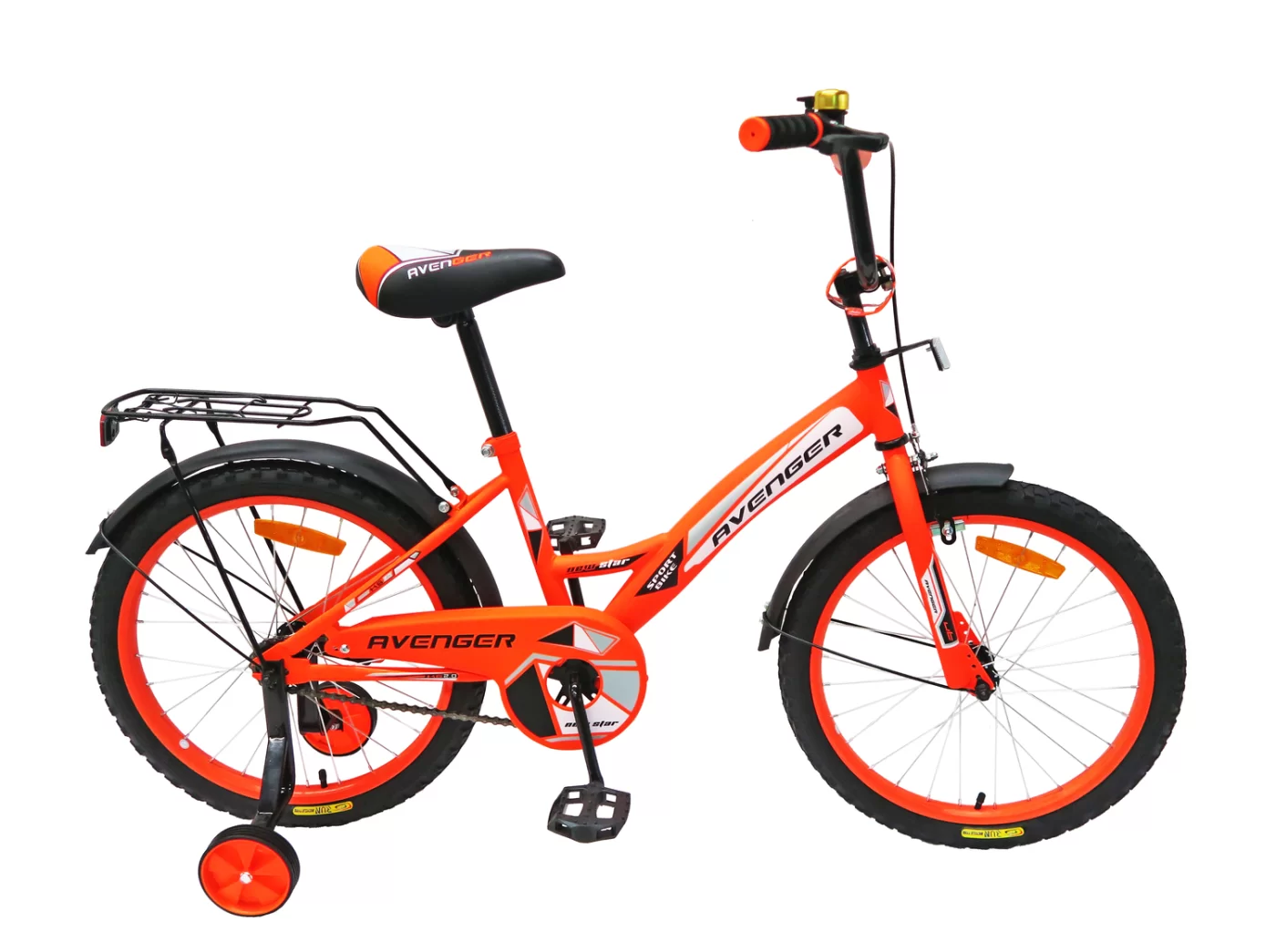 Реальное фото Велосипед 18" AVENGER NEW STAR, оранжевый/черный от магазина СпортСЕ