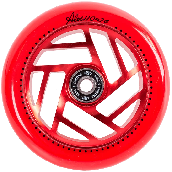 Реальное фото Колесо для самоката TechTeam X-Treme 110*24 мм Aloe red от магазина СпортСЕ