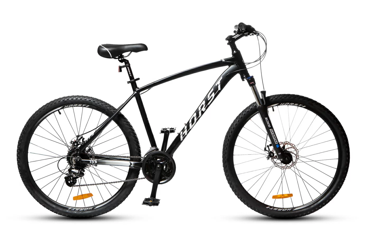 Реальное фото Велосипед HORST Messer 2023 Чёрно-белый от магазина СпортСЕ