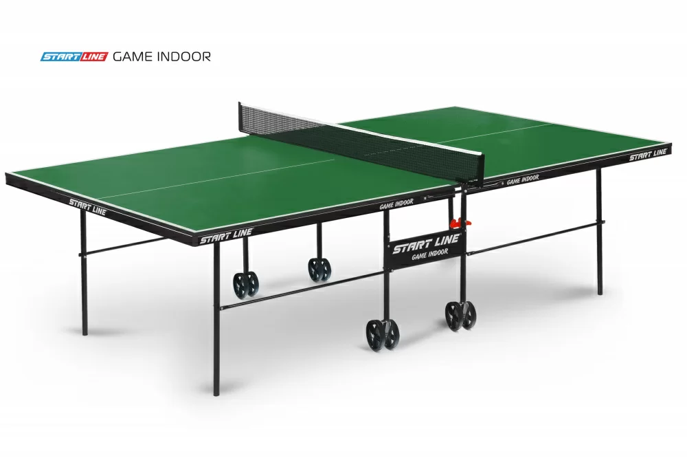 Реальное фото Теннисный стол Start Line Game Indoor с сеткой green 6031-3 от магазина СпортСЕ