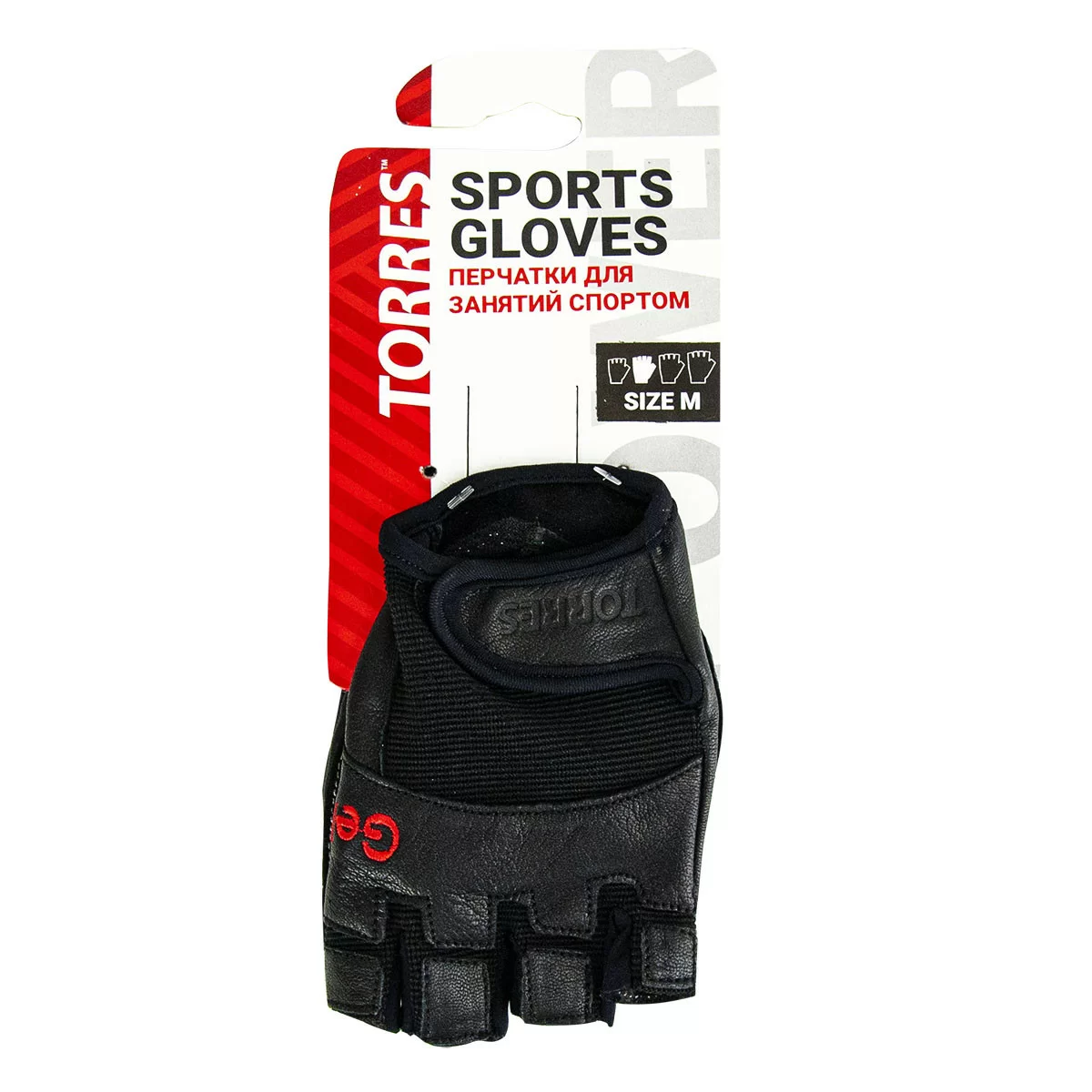 Реальное фото Перчатки т/а Torres нейлон замша и кожа черные PL6049 от магазина СпортСЕ