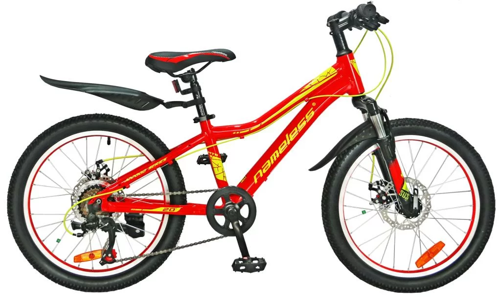 Реальное фото Велосипед 20" Nameless J2200D, красный желтый, 11" от магазина СпортСЕ