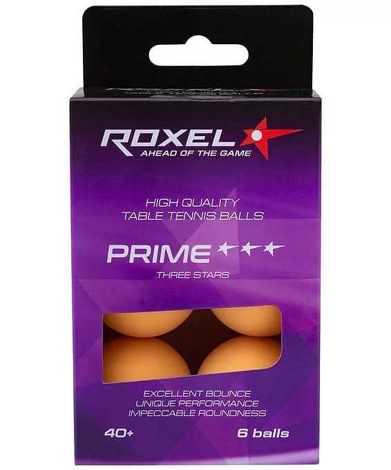 Реальное фото Мяч для настольного тенниса Roxel 3* Prime оранжевый 6шт УТ-00015365 от магазина СпортСЕ