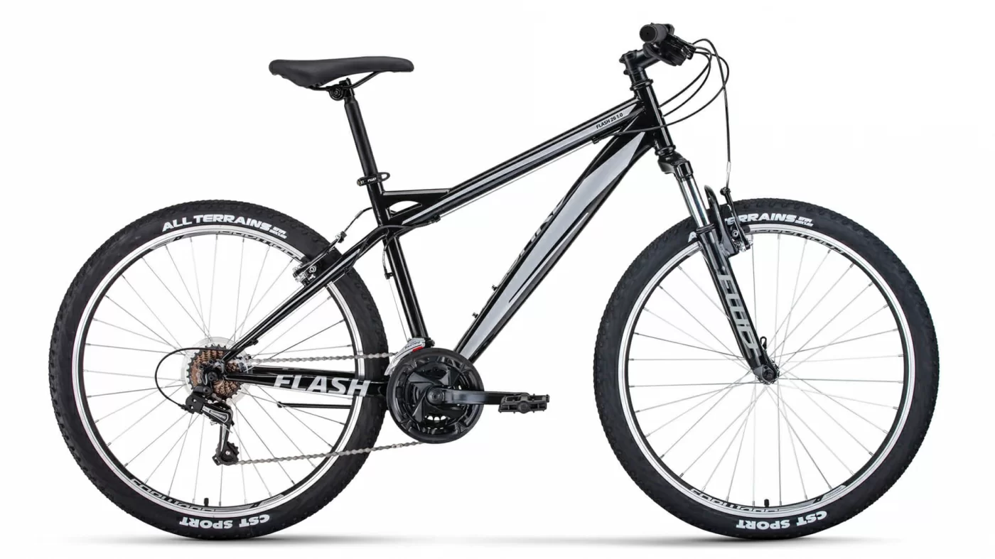 Реальное фото Велосипед Forward Flash 26 1.0 (2022) черный/серый от магазина СпортСЕ
