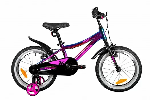 Реальное фото Велосипед NOVATRACK 16" KATRINA алюм., фиолет.металлик, полная защ.цепи, V-brake, короткие крылья от магазина СпортСЕ