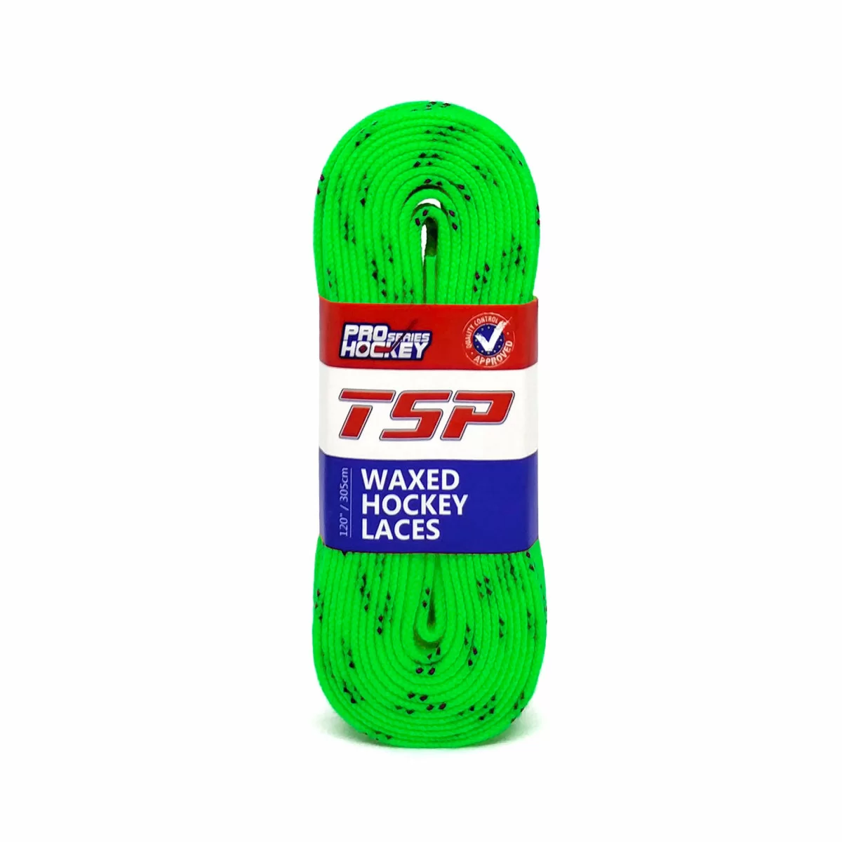Реальное фото Шнурки хоккейные 180см с пропиткой TSP Hockey Laces Waxed lime 2822 от магазина СпортСЕ