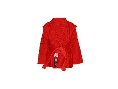 Реальное фото Куртка для самбо Firuz красная от магазина СпортСЕ