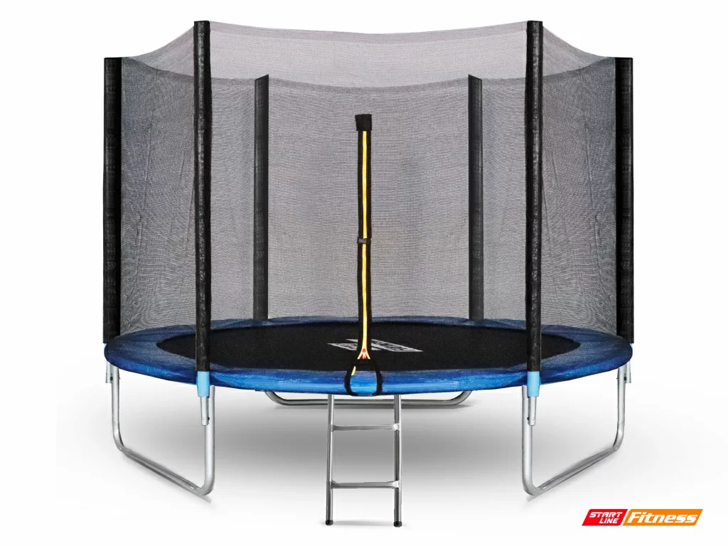 Реальное фото Батут StartLine Fitness 10 футов (305 см) с внешней сеткой и лестницей от магазина СпортСЕ