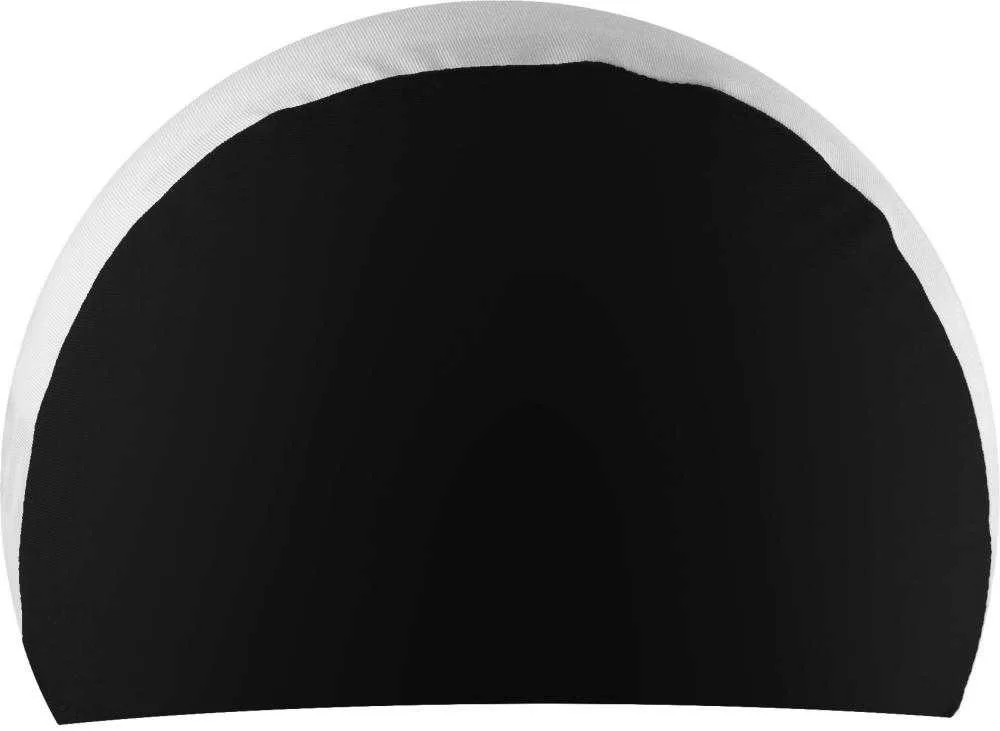 Реальное фото Шапочка для плавания Novus полиэстер NPC-21 чёрн/бел от магазина СпортСЕ