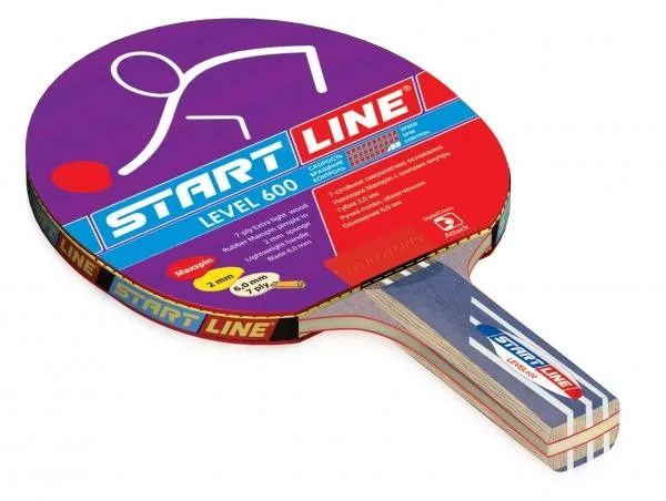Реальное фото Ракетка для настольного тенниса Start Line Level 600 (коническая) 60-711 от магазина СпортСЕ