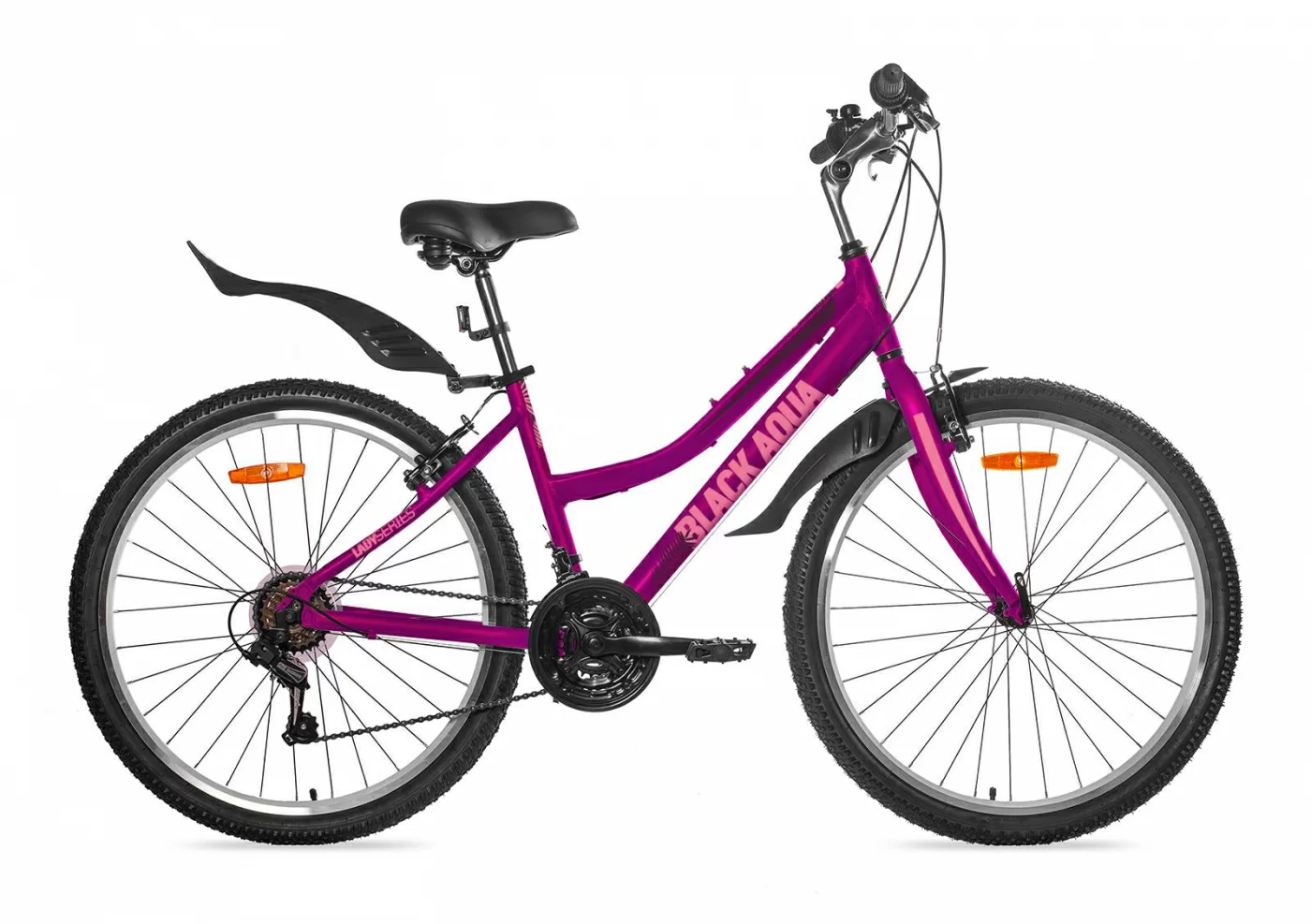 Реальное фото Велосипед Black Aqua City 2671 V 26" фиолетовый GL-320V от магазина СпортСЕ
