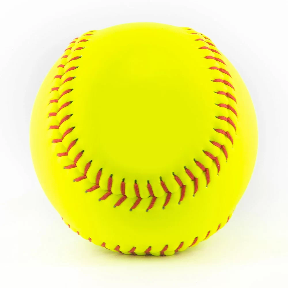 Реальное фото Мяч для софта-бейсбола E33514 12" неоновый 10020143 от магазина СпортСЕ