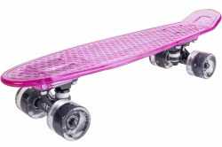 Скейтборд TechTeam пластиковый Transparent 22 light pink TLS-403